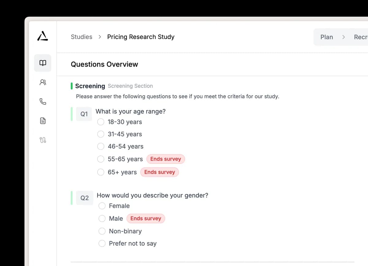 Screening and verifying every participant