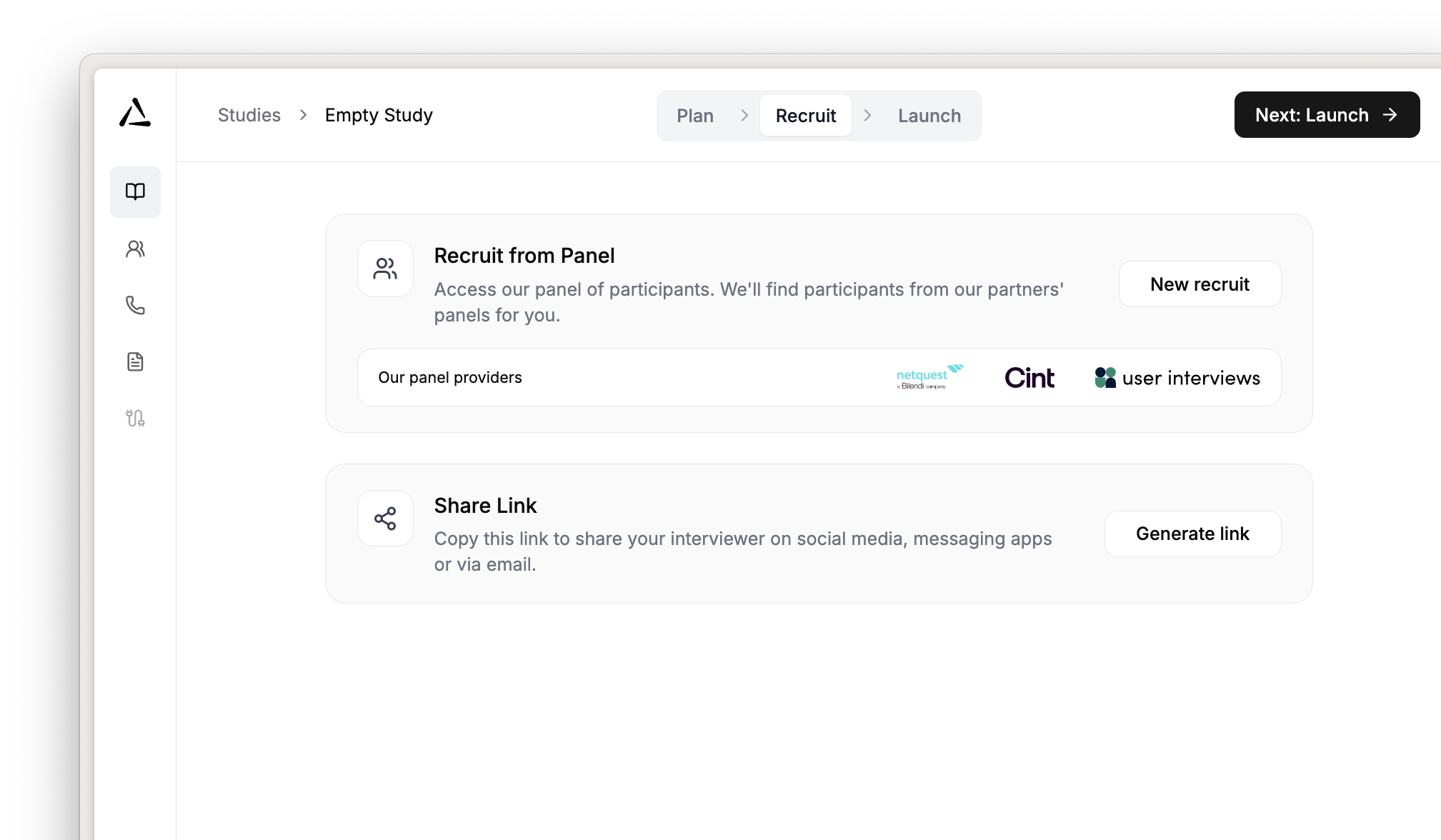 Recruit the right participants